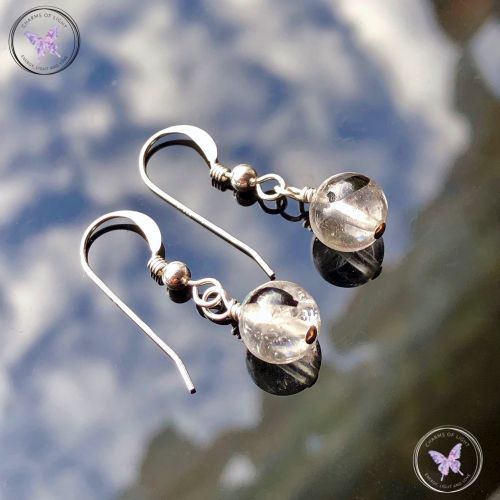 Tourmaline Quartz Crystal Earrings